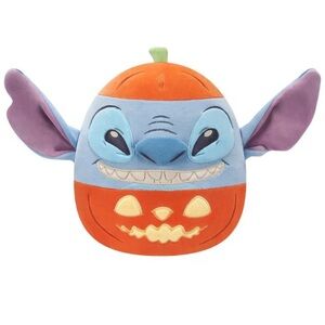 NWT Stitch In Halloween Pumpkin 8" Squishmallow From Disney's Lilo & Stitch